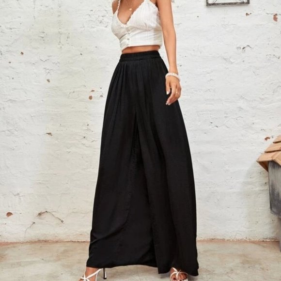 Black Wide Leg Pants - Picture 2 of 8